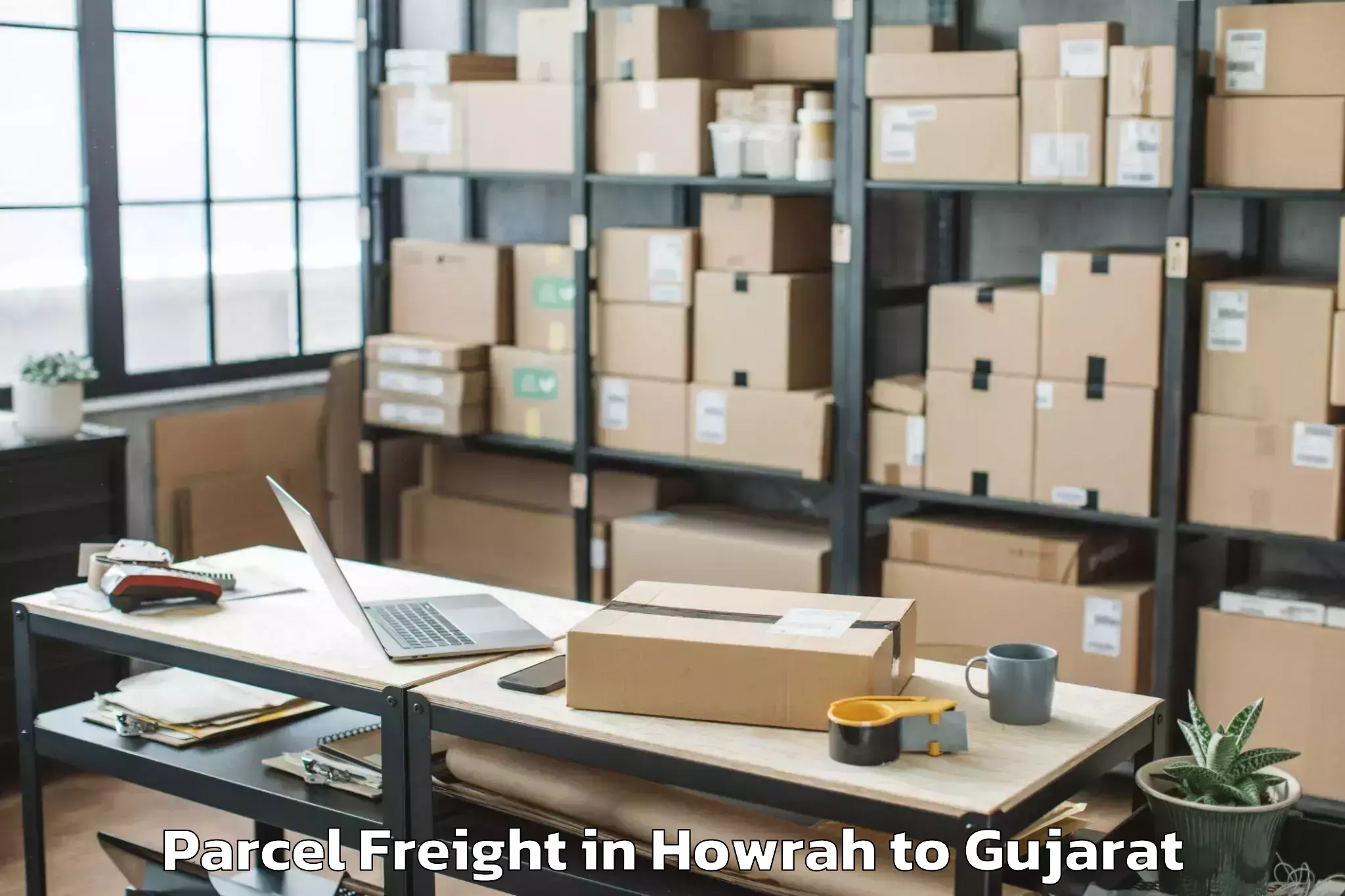 Leading Howrah to Halvad Parcel Freight Provider